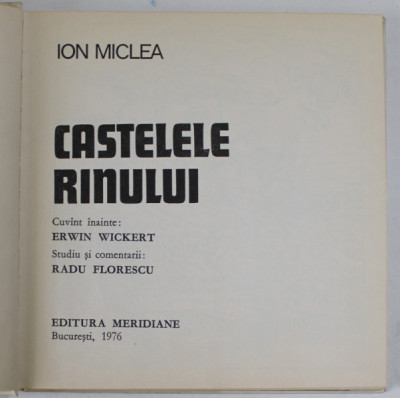 CASTELELE RINULUI de ION MICLEA 1976 foto