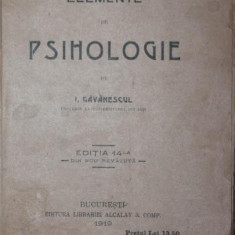 ELEMENTE DE PSIHOLOGIE