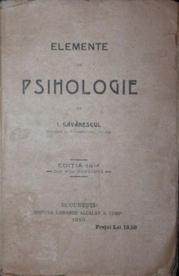 ELEMENTE DE PSIHOLOGIE foto