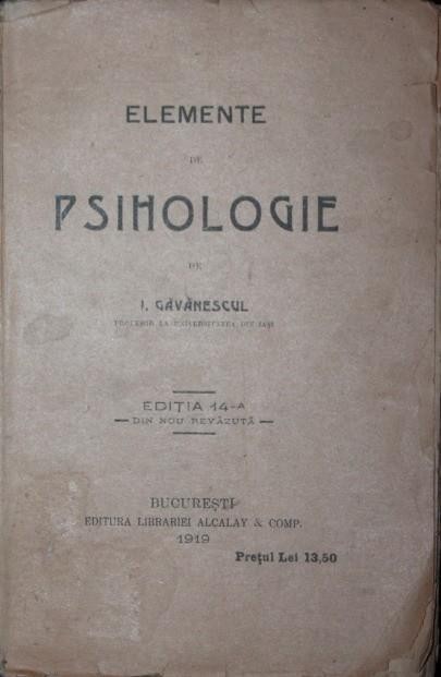 ELEMENTE DE PSIHOLOGIE