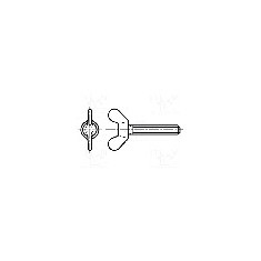 Surub M6, poliamida, lungime 10mm, cap fluture, pas filet {{Pas filet}}, BOSSARD - 1401092