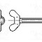 Surub M6, poliamida, lungime 10mm, cap fluture, pas filet {{Pas filet}}, BOSSARD - 1401092