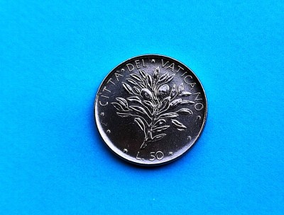 50 Lire 1973 Vatican-UNC-RAR foto