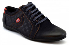 Pantofi Sport Barbatesti Bleumarin carouri foto