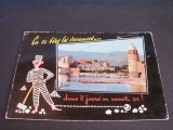 Carte Poștală Umoristică Vintage Franța - Collioure, Scrisă &amp; Obliterată, Circulata, Franta, Printata