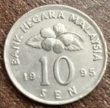 C50 - Moneda foarte veche - Malaezia - 10 sen - 1995