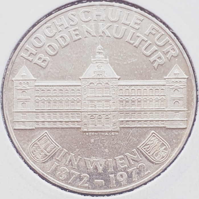 422 Austria 50 Schilling 1972 Institute of Agriculture km 2914 argint