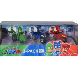 Simba - Set vehicule , Disney Pj Masks, Scara 1:64, 3 motociclete cu figurina, Multicolor