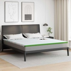 vidaXL Păturile pentru saltea Alb și Verde 200 x 200 cm 4106175