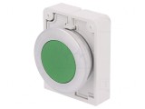 Comutator apăsare 30mm verde