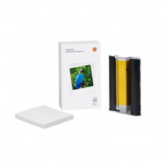 Hartie foto Xiaomi 6" si un cartus cu cerneala pentru imprimanta foto portabila Xiaomi Portable Photo Printer 1S EU