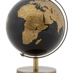 Decoratiune Globe Bronze, Mauro Ferretti, Ø13 x 17 cm, plastic/fier, negru/bronz
