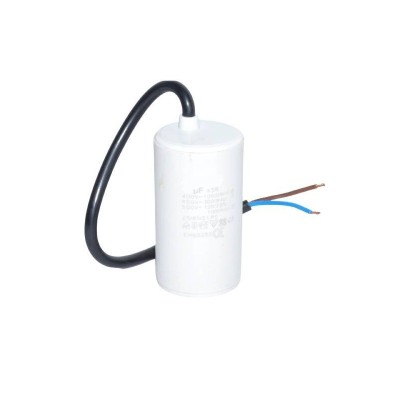 Condensator Pornire Motor cu Fire elSales ELS-CBB60-20F, Tensiune 450 V, 20 uf, 2 Fire, Forma Cilindru, Alb foto