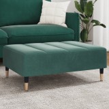 VidaXL Taburet, verde &icirc;nchis, 77x55x31 cm, catifea