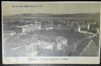 Carte postala, Alba Iulia, vedere generala a cetatii, 1930 foto