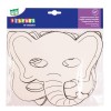 Set 16 masti de colorat, forme cu diverse animale, carton FSC