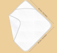 Prosop de baie cu gluga pentru copii si bebelusi, din bumbac organic si fibra de bambus, densitate 500, cu fibra moale si absorbanta, placut la atinge
