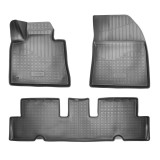 Set de 3 covorase cauciuc 3D stil tavita premium pentru Citroen C4 Grand Picasso II 2013-2018, Recambo