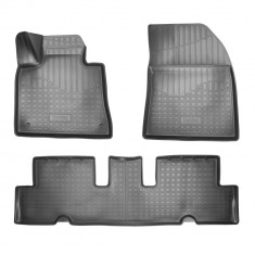 Set de 3 covorase cauciuc 3D stil tavita premium pentru Citroen C4 Grand Picasso II 2013-2018