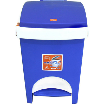 Coș de gunoi ICS C602006, 6 litri, cu pedală, albastru foto