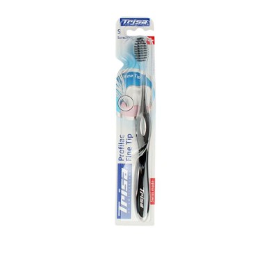 Periuta de dinti manuala Trisa Profilac Fine Tip Sensitive 660680, cu capac de protectie, Negru - NOU foto