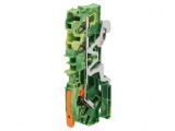 Conector Șine 0,5-6mm2 1 Pista 3 Borne Galben-Verde, Wago