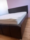 pat cu somiera metalica si saltea 160 x 200 cm, utilizat