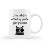 Cana alba personalizata&quot;I am silently correcting your grammar&quot;, INOVATIX&reg;. 330 ml, Oem