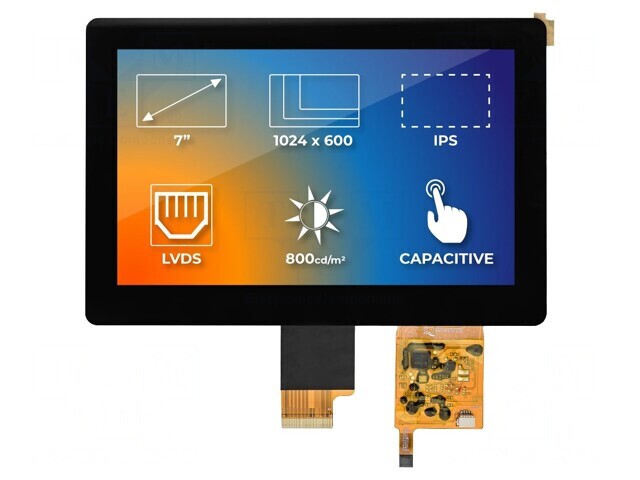 Afișaj LED TFT 7&quot; 1024x600 RGB