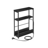 Cumpara ieftin Masuta laterala cu priza Vasagle Negru 45x18x58 cm