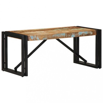 Gossi masuta de cafea multicolora 80x40x35 cm lemn masiv recuperat foto