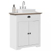 VidaXL Dulap pentru chiuvetă de baie &bdquo;BODO&rdquo; alb și maro 70x35x80 cm 4016864