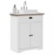 vidaXL Dulap pentru chiuvetă de baie &bdquo;BODO&rdquo; alb și maro 70x35x80 cm 4016864