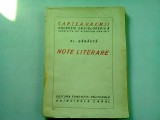 NOTE LITERARE - AL. BADAUTA