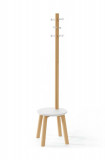 Umbra cuier pentru &icirc;mbrăcăminte exterioară Pillar Stool and Coat Rack