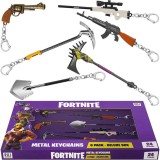 Set figurine breloc, Arma de metal 3D, FORTNITE, 8-15cm, Seria D, Deluxe Box