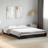 VidaXL Cadru de pat fără saltea Negru 160x200cm Lemn prelucrat 842008