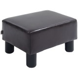 HOMCOM Taburet Otoman din Piele Artificială, Dreptunghiular, pentru Living, 40x30x24cm | Aosom Romania