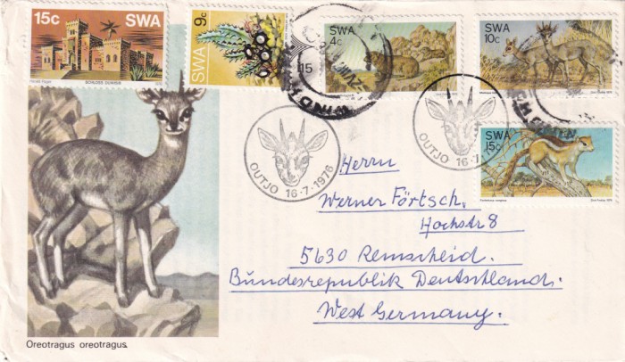 FILATELIE TEMATICA - PLIC AFRICA DE SUD TEMATICA FAUNA