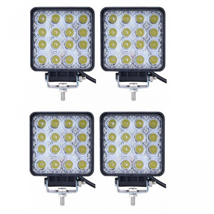 Комплект от 4 прожектора, 48w, LED