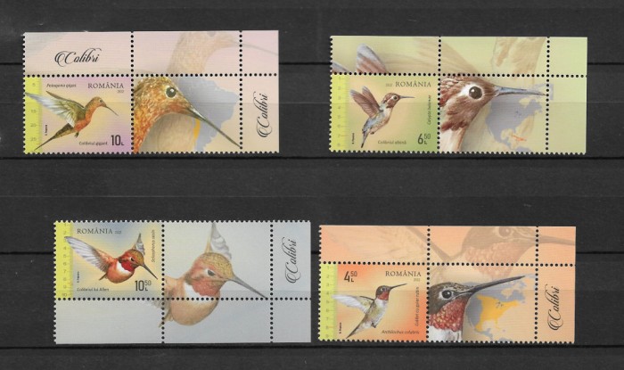 ROMANIA 2022 - COLIBRI, VINIETA 2, MNH - LP 2379