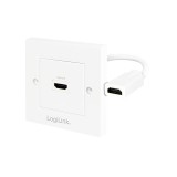 PRIZA video LOGILINK, HDMI (M) la HDMI (M), 4K UHD (3840x2160) la 30Hz, &quot;AH0014&quot; (timbru verde 0.18 lei)