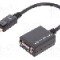 Cablu DisplayPort - VGA, DisplayPort mufa, D-Sub 15pin HD soclu, 150mm, negru, ASSMANN - AK-340403-001-S