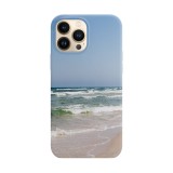Husa compatibila cu Apple iPhone 14 Pro Max model Clear sky over beach, Silicon, TPU, Viceversa, Transparent, Carcasa