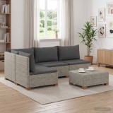 Cumpara ieftin 5 buc. Set de lounge din ratan cu perne GENDT Ratan Natural