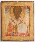 Icoana pe lemn, SF Nicolae c.1500, 30,2x 25,7, Extrem Rara