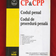 "Codul penal” "Codul de procedură penala" editia 20, actualizata la 17.09.2019