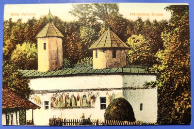 Baile Vulcana - Manastirea Bunea - Dambovita 1925 - printata, circulata, timbre foto