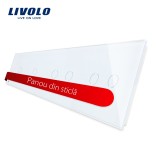 Cumpara ieftin Panou intrerupator simplu+simplu+dublu+dublu cu touch LIVOLO din sticla SmartElectro IntelligentHouse