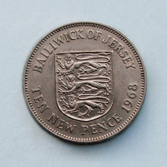 JERSEY - 10 New Pence 1968 foto